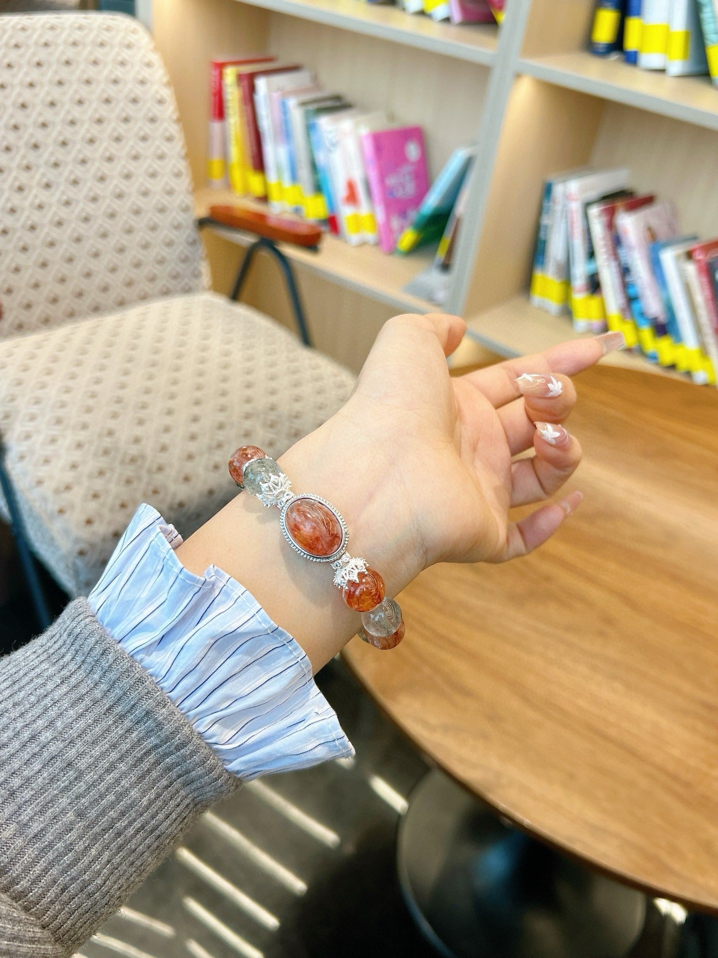 Wood-Fire Crystal Bracelet