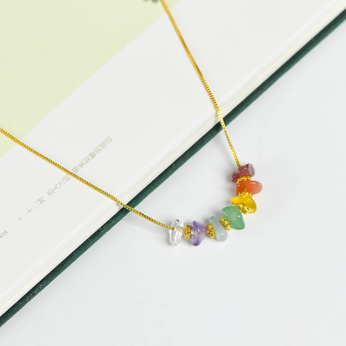 Chakra Crystal Bracelet and Necklace Set