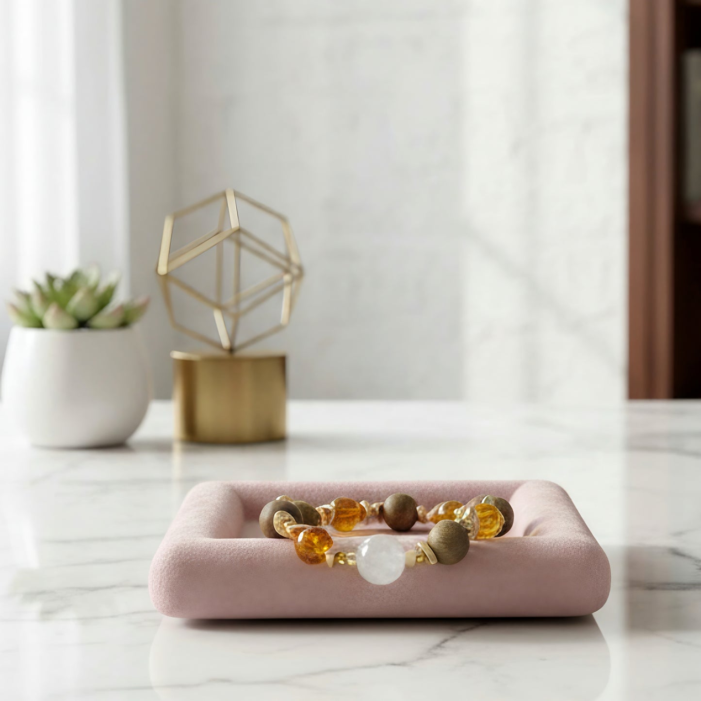 Amber Serenity Crystal Bracelet