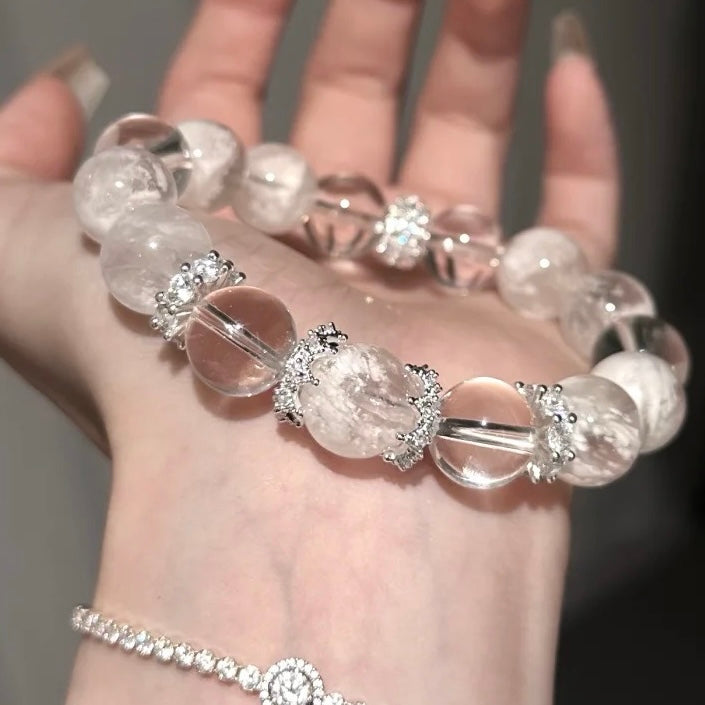 White Crystal Snow Phantom Crystal Bracelet