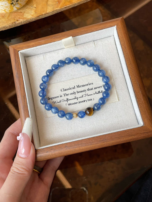 Kyanite & Tiger's Eye Bracelet
