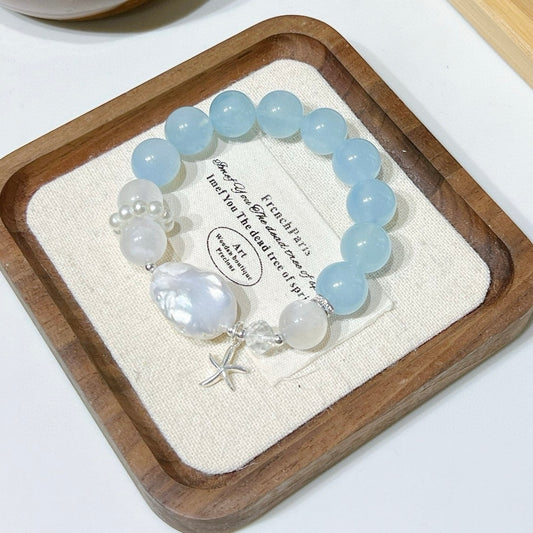 Lapis Lazuli Pearl and Crystal Beaded Necklace