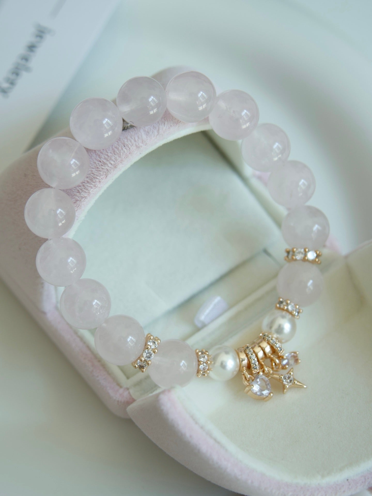 Rose Quartz Blossom Bracelet
