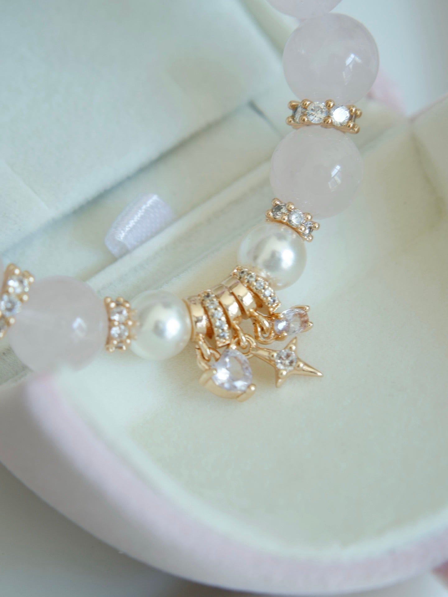 Rose Quartz Blossom Bracelet