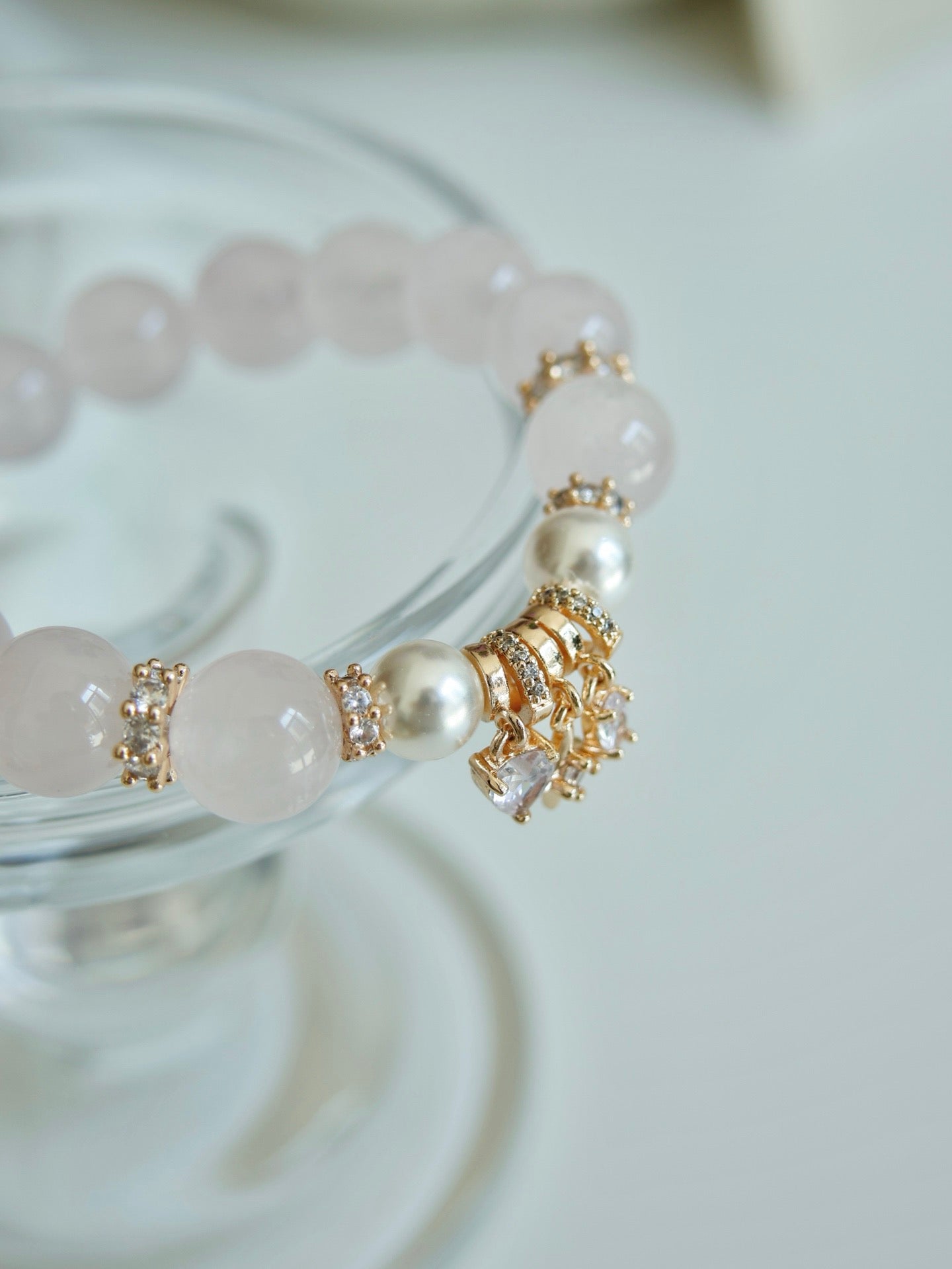 Rose Quartz Blossom Bracelet