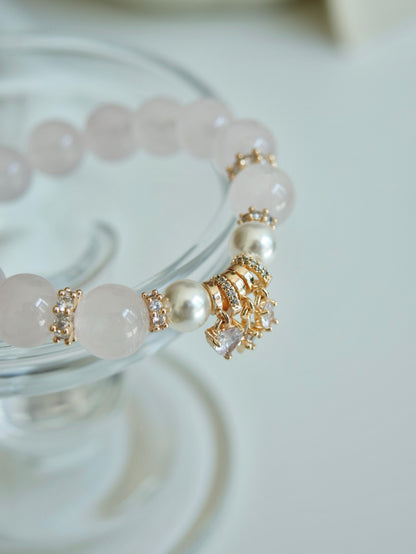 Rose Quartz Blossom Bracelet