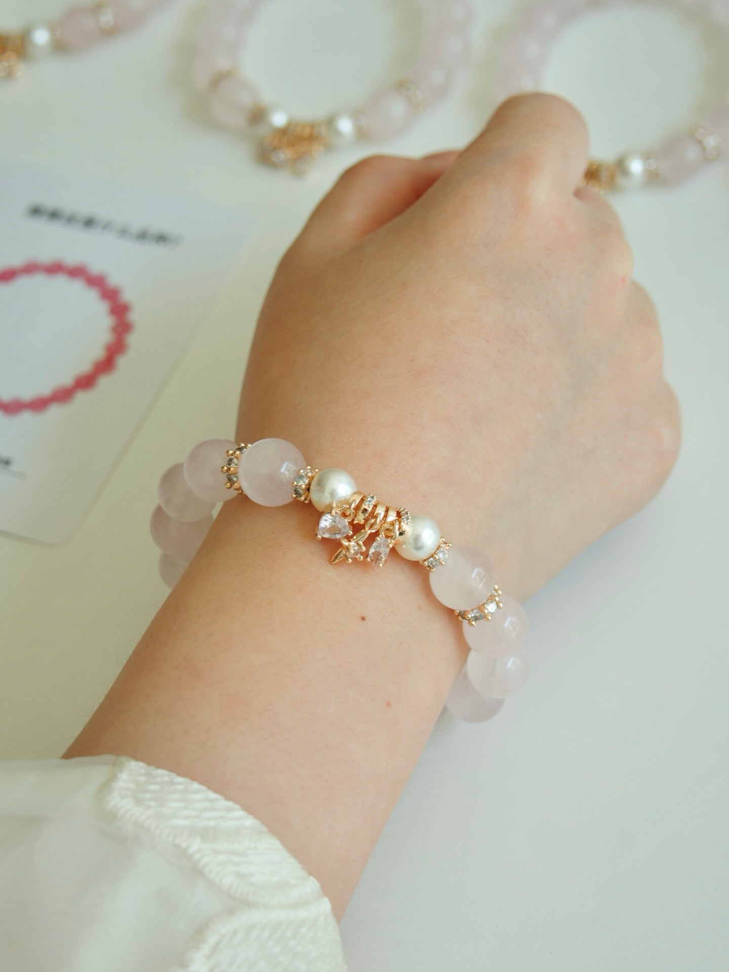 Rose Quartz Blossom Bracelet