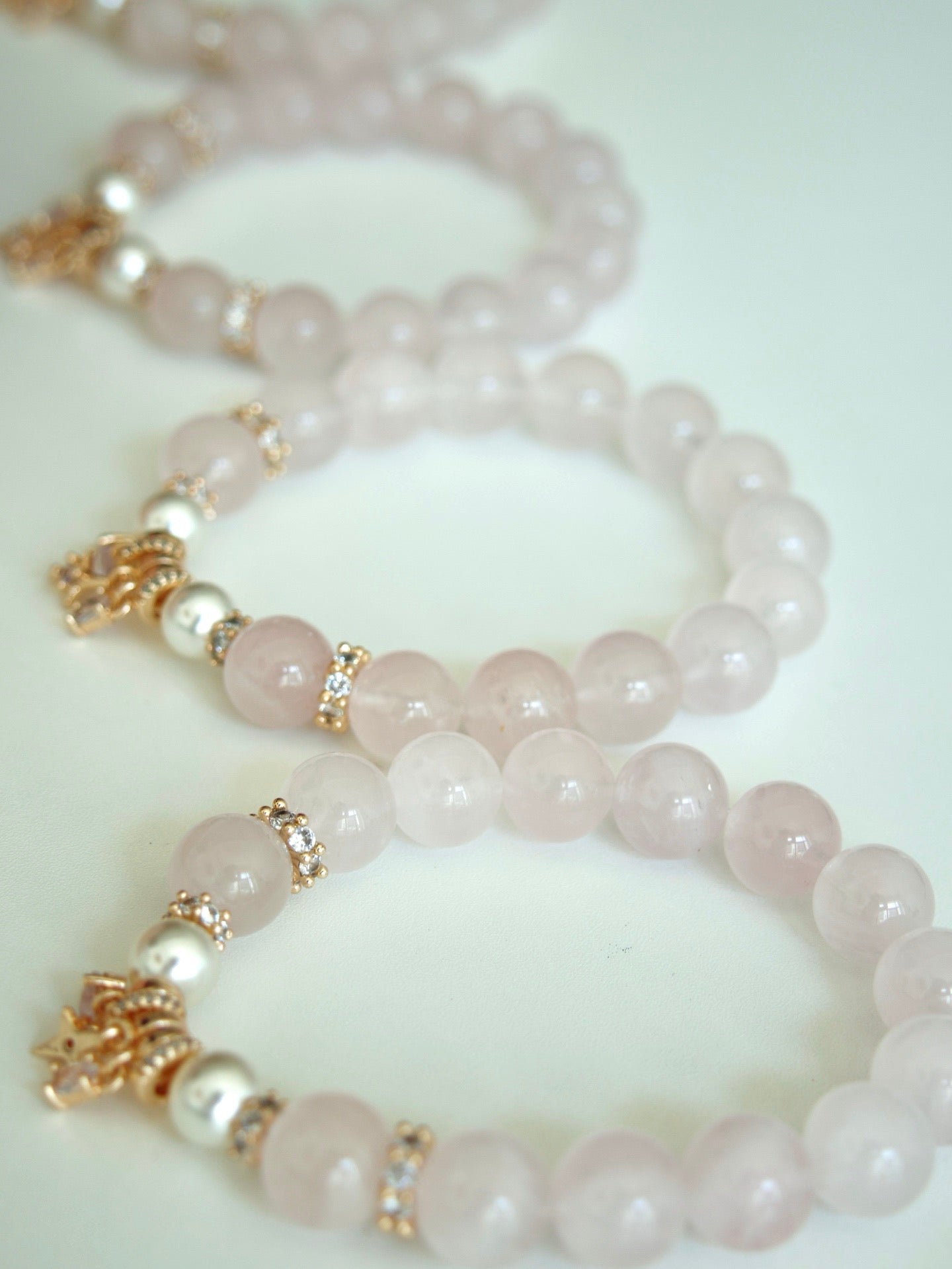 Rose Quartz Blossom Bracelet