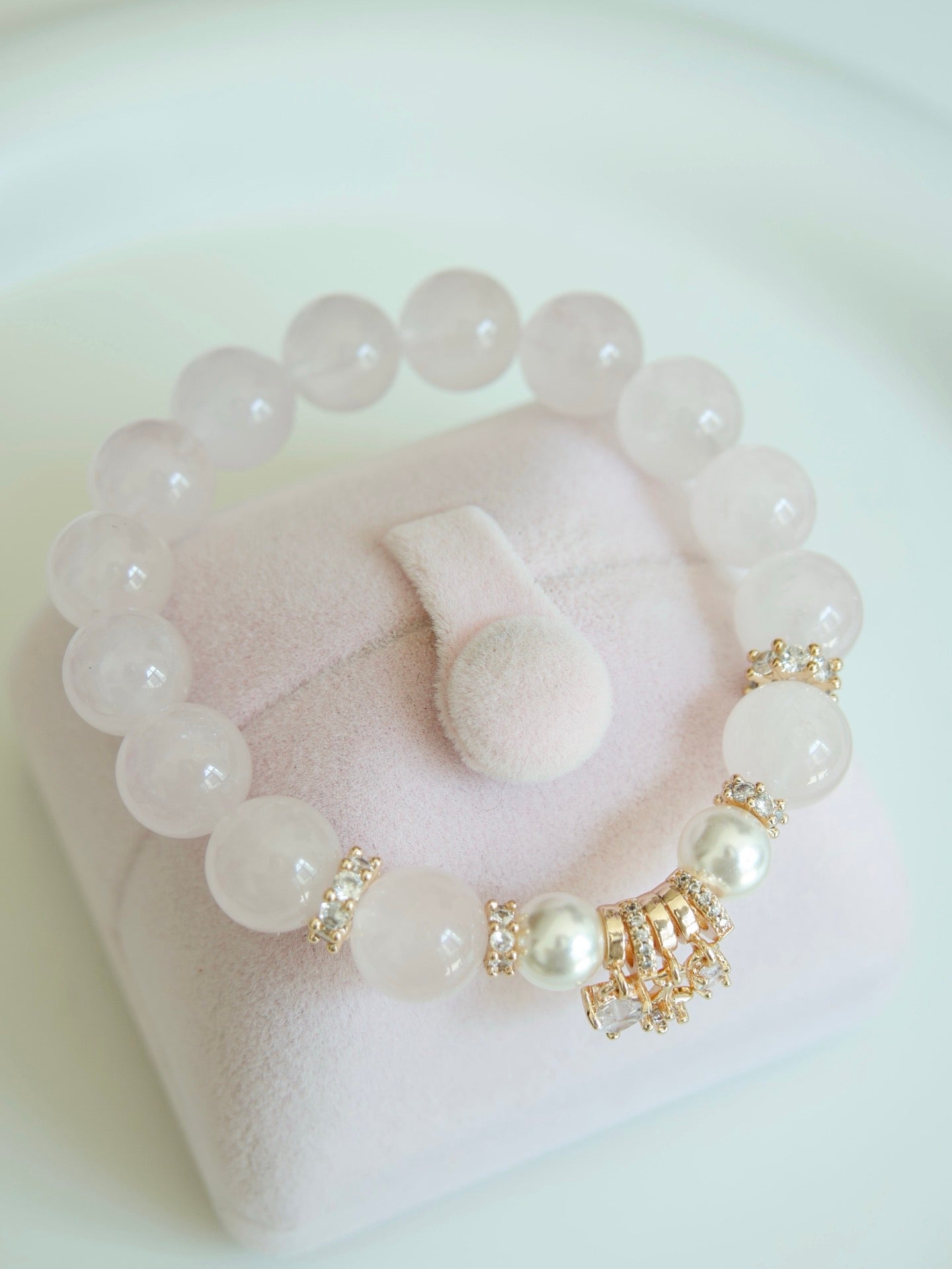 Rose Quartz Blossom Bracelet