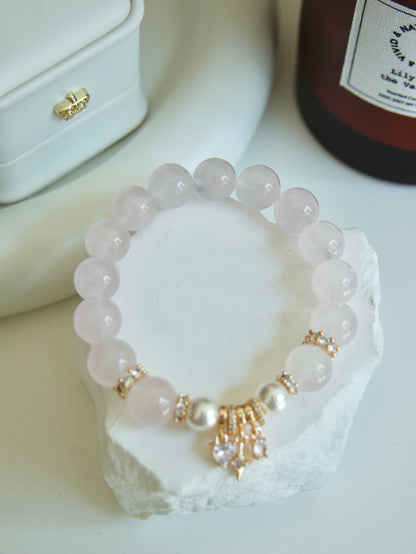 Rose Quartz Blossom Bracelet