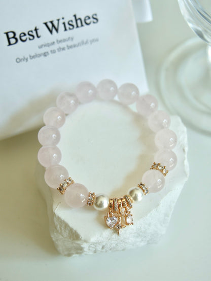 Rose Quartz Blossom Bracelet