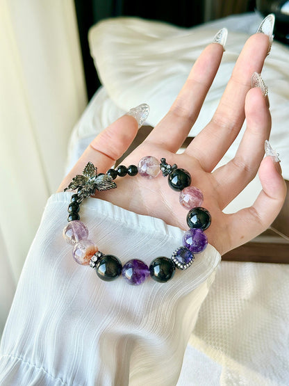 Butterfly Purple Phantom Crystal Bracelet