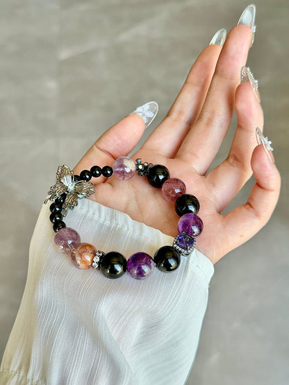 Butterfly Purple Phantom Crystal Bracelet