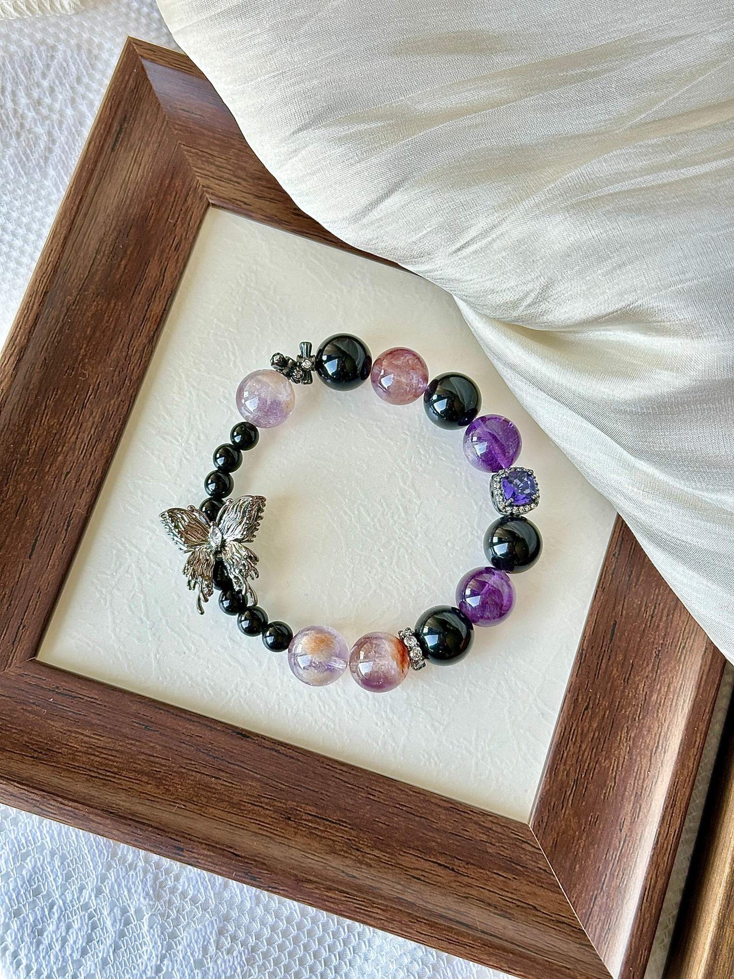 Butterfly Purple Phantom Crystal Bracelet