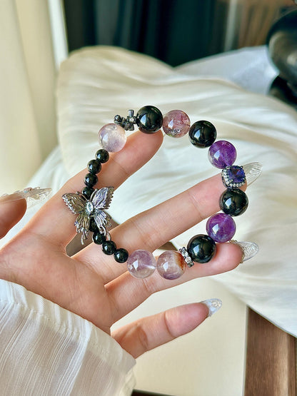 Butterfly Purple Phantom Crystal Bracelet