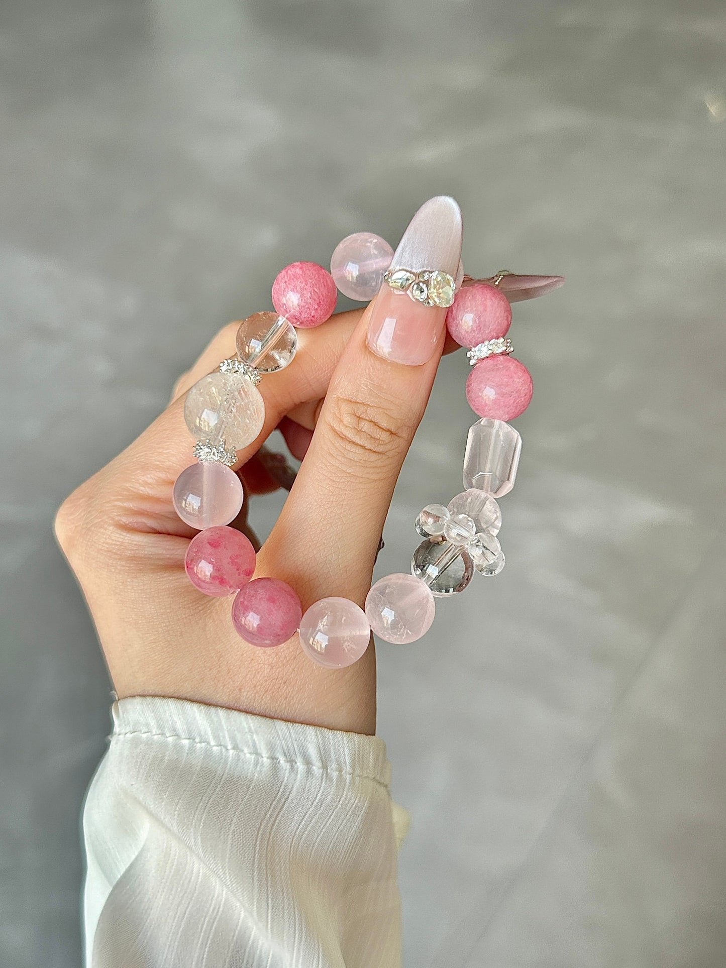 Strawberry Cake Pink Crystal Bracelet