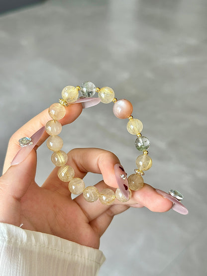 Sunlit Golden Mountain Crystal Bracelet