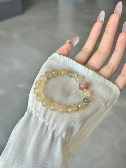 Sunlit Golden Mountain Crystal Bracelet