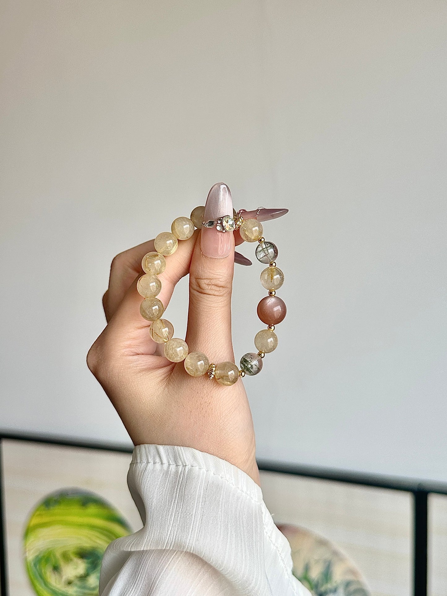 Sunlit Golden Mountain Crystal Bracelet