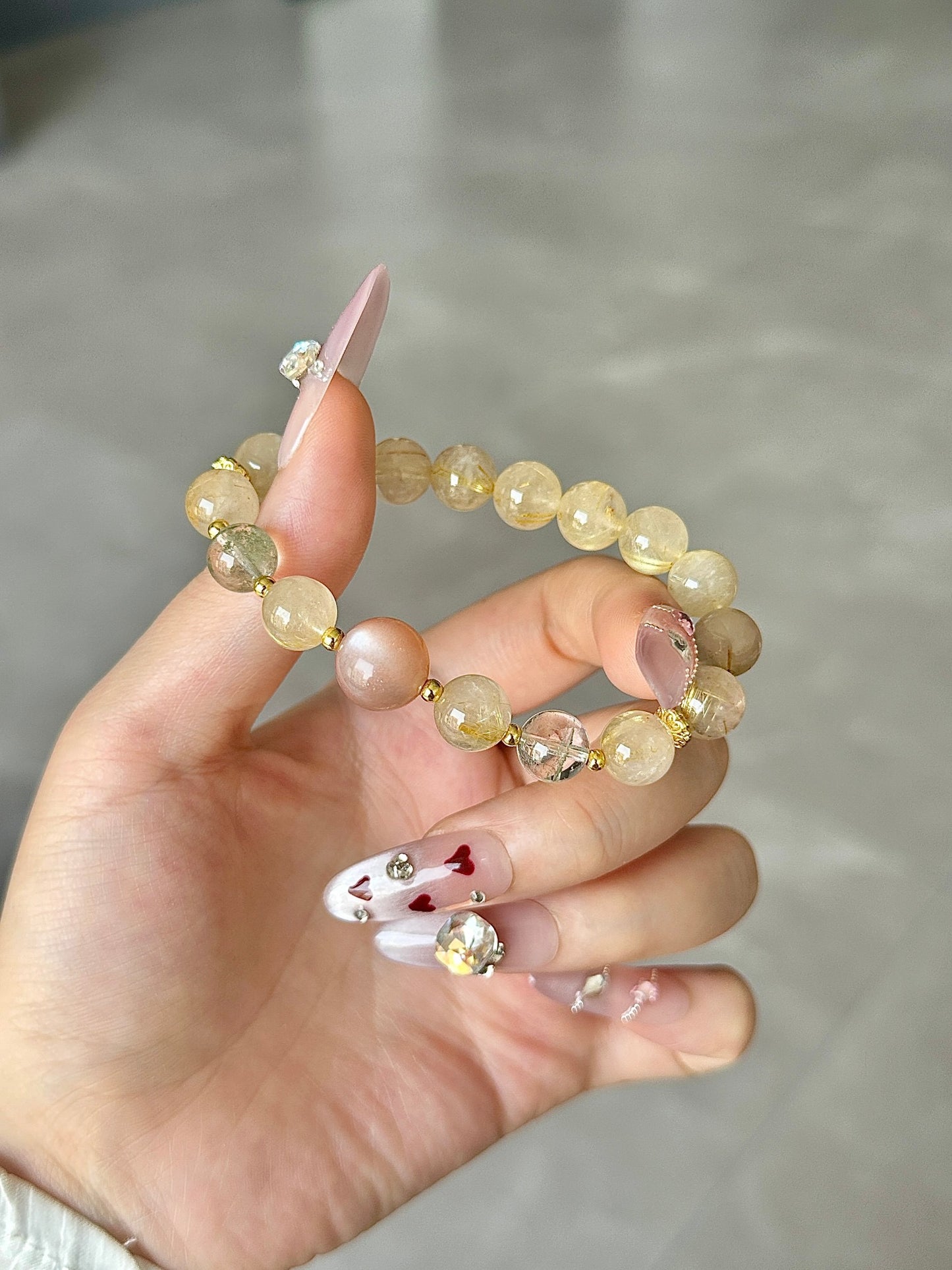 Sunlit Golden Mountain Crystal Bracelet