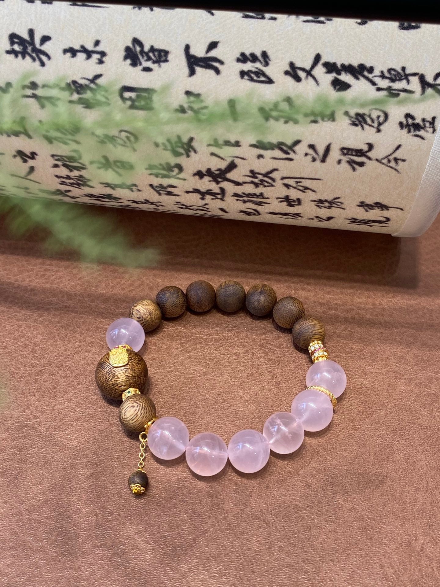 Rose Quartz & Agarwood Grace Bracelet