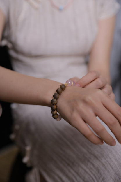 Rose Quartz & Agarwood Grace Bracelet