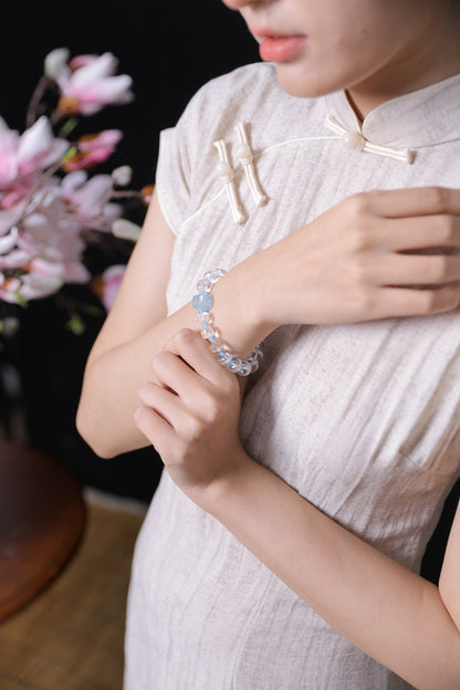 Translucent Ice Topaz Crystal Bracelet