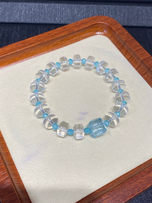 Translucent Ice Topaz Crystal Bracelet