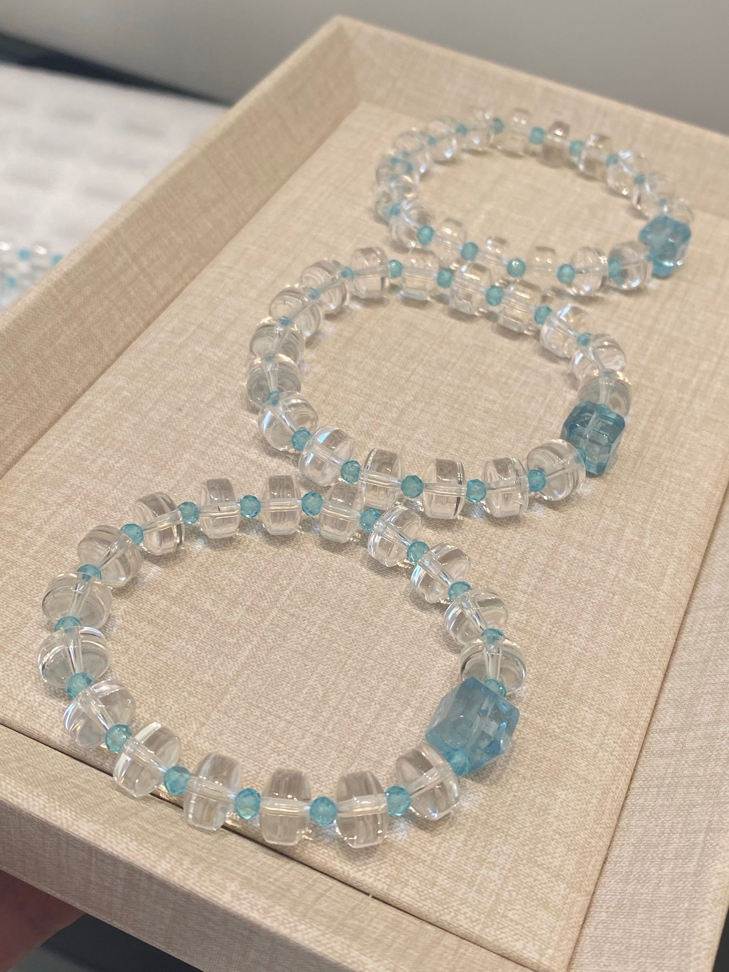 Translucent Ice Topaz Crystal Bracelet