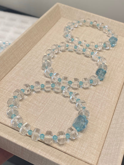 Translucent Ice Topaz Crystal Bracelet