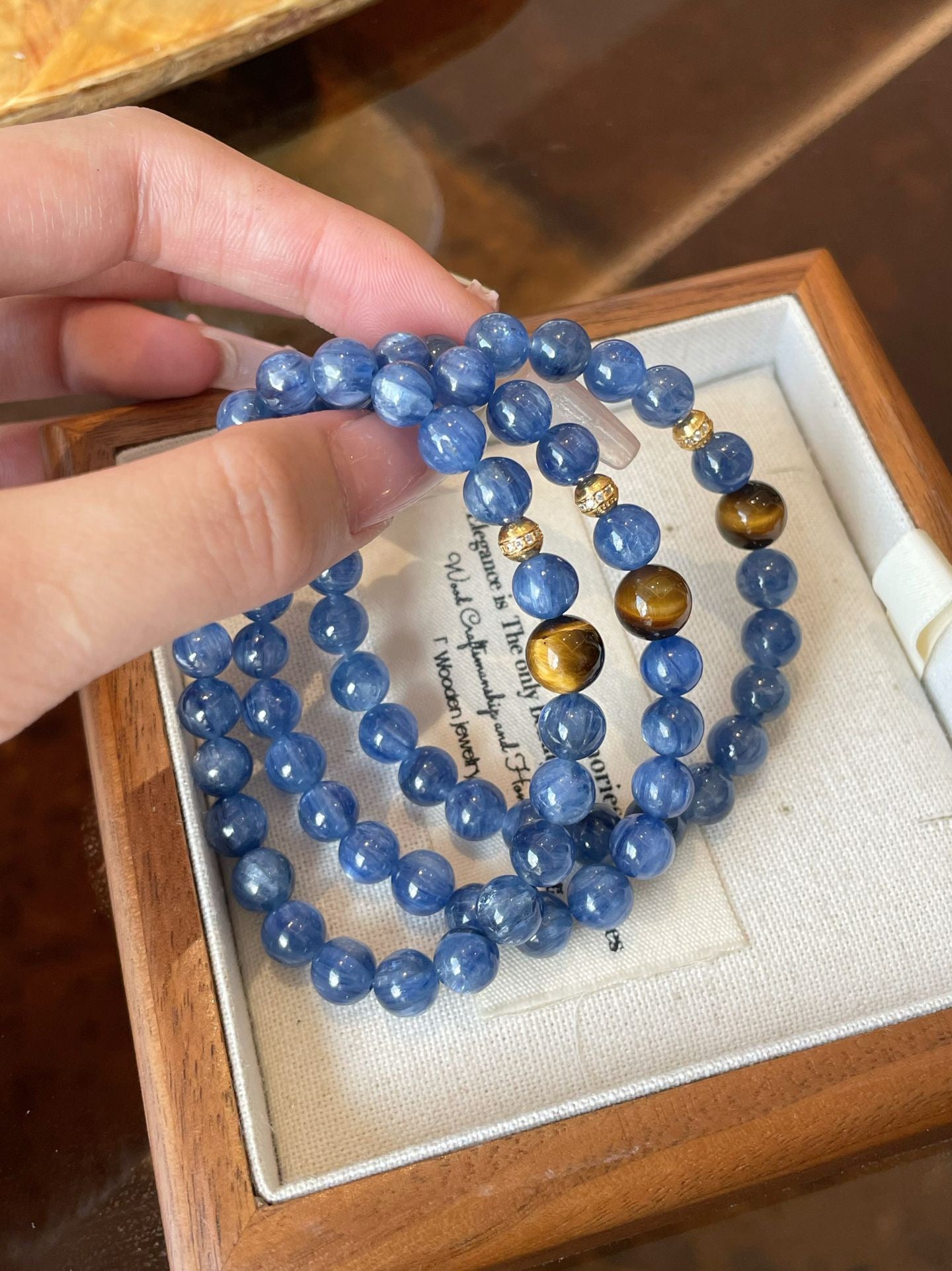 Kyanite & Tiger's Eye Bracelet