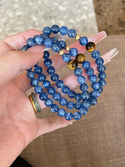 Kyanite & Tiger's Eye Bracelet