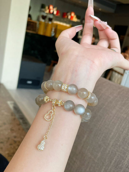Milk Tea Moonstone Bracelet
