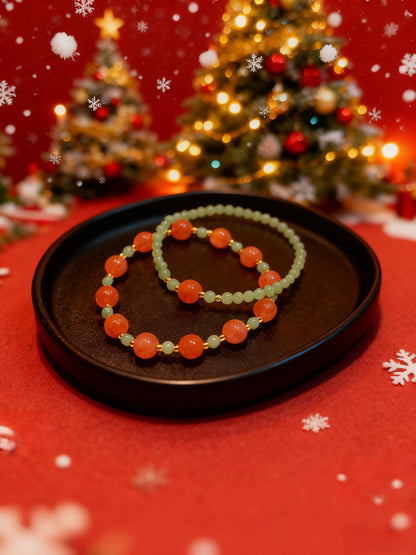 Christmas Golden Dawn Crystal Bracelet Stack