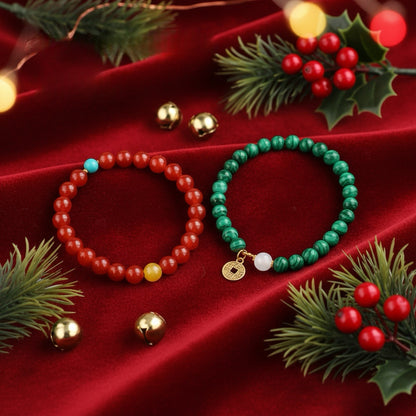 Christmas Mistletoe Duo Crystal Bracelets