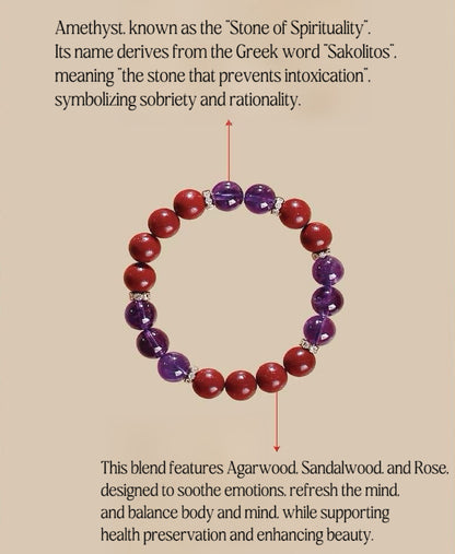 Amethyst - Blossom Herbal Crystal Bracelet