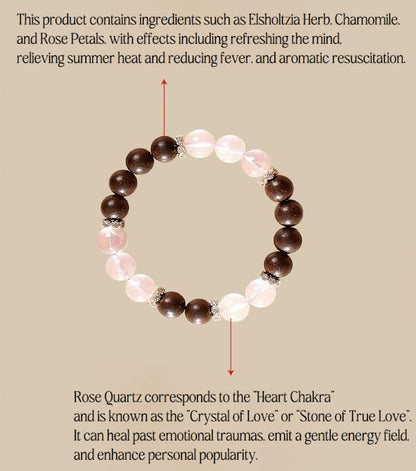 Rose Quartz - Wind&Dew Herbal Crystal Bracelet