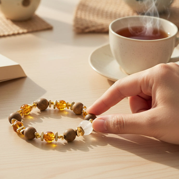 Amber Serenity Crystal Bracelet