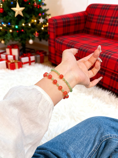 Christmas Golden Dawn Crystal Bracelet Stack