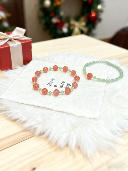 Christmas Golden Dawn Crystal Bracelet Stack