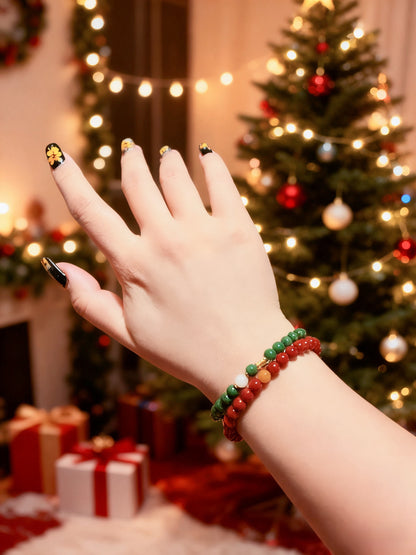 Christmas Mistletoe Duo Crystal Bracelets