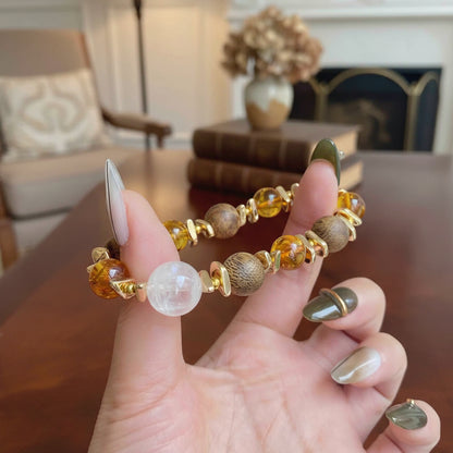 Amber Serenity Crystal Bracelet