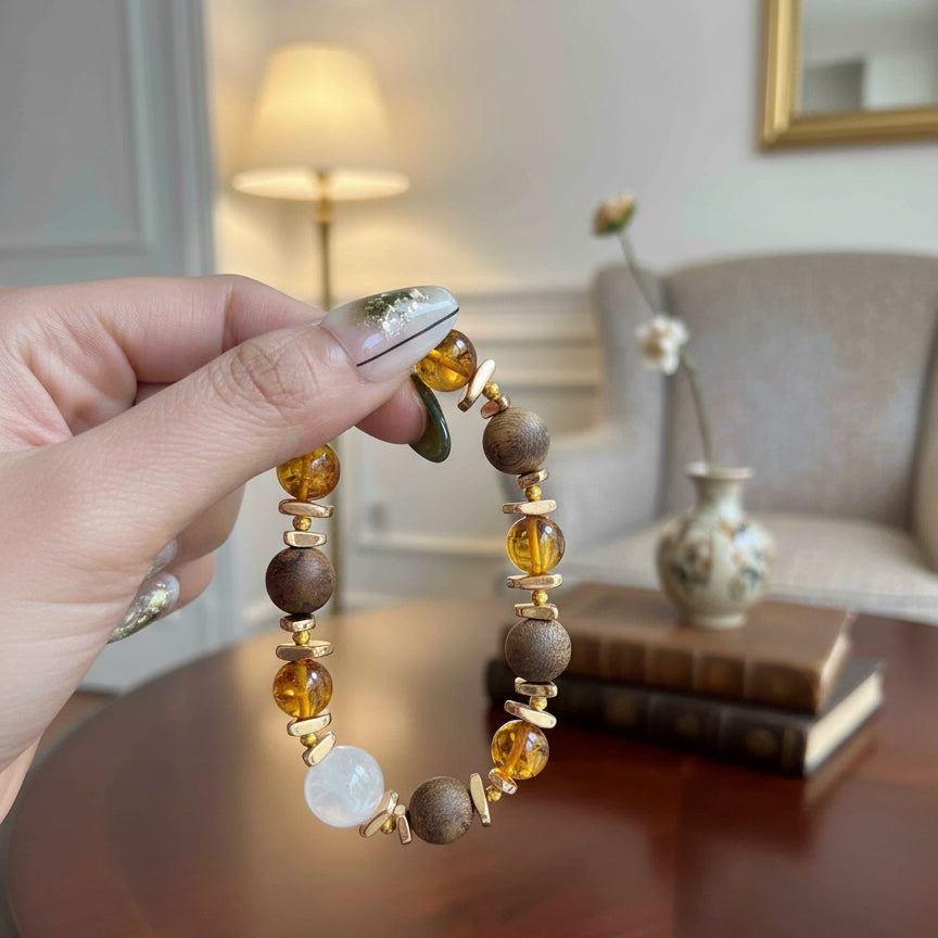 Amber Serenity Crystal Bracelet