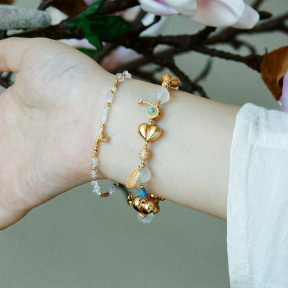 Herkimer Crystal Gold Bracelet