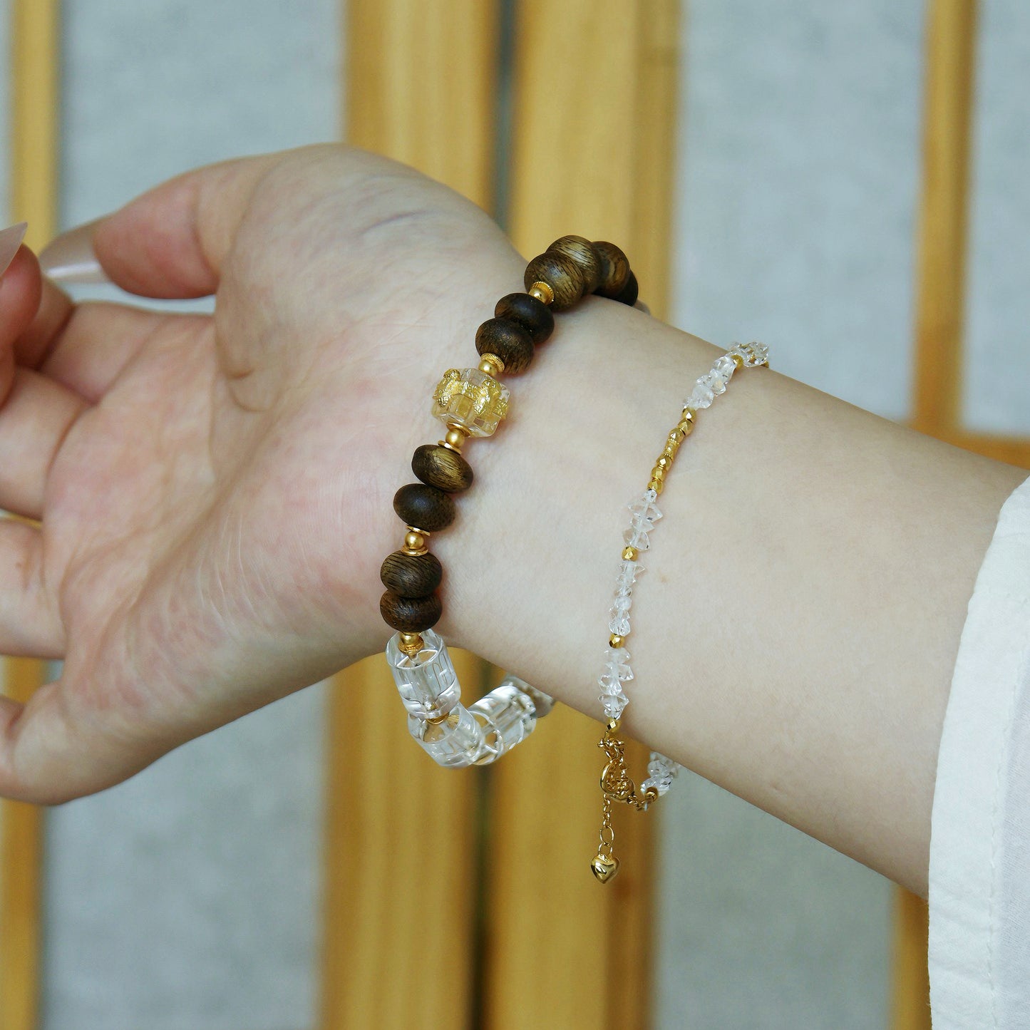 Herkimer Crystal Gold Bracelet