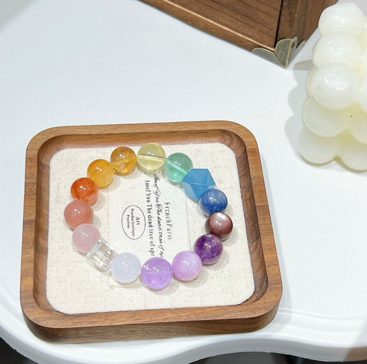 Rainbow Multi-Gem Crystal Bracelet