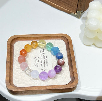 Rainbow Multi-Gem Crystal Bracelet