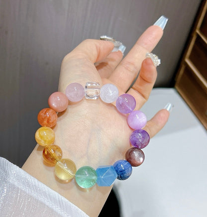 Rainbow Multi-Gem Crystal Bracelet