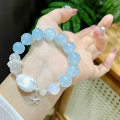 Lapis Lazuli Pearl and Crystal Beaded Necklace