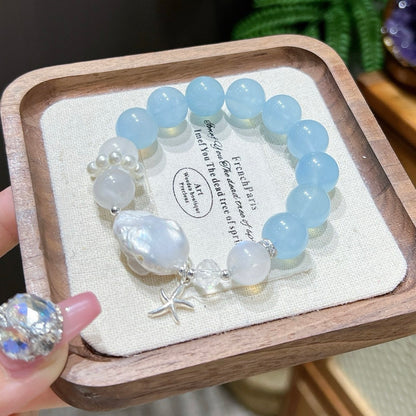 Lapis Lazuli Pearl and Crystal Beaded Necklace